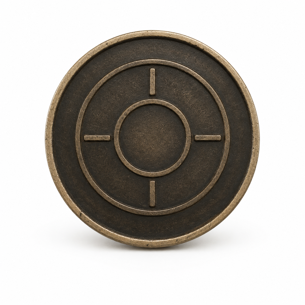 Antique Bronze Token - realistic metal token