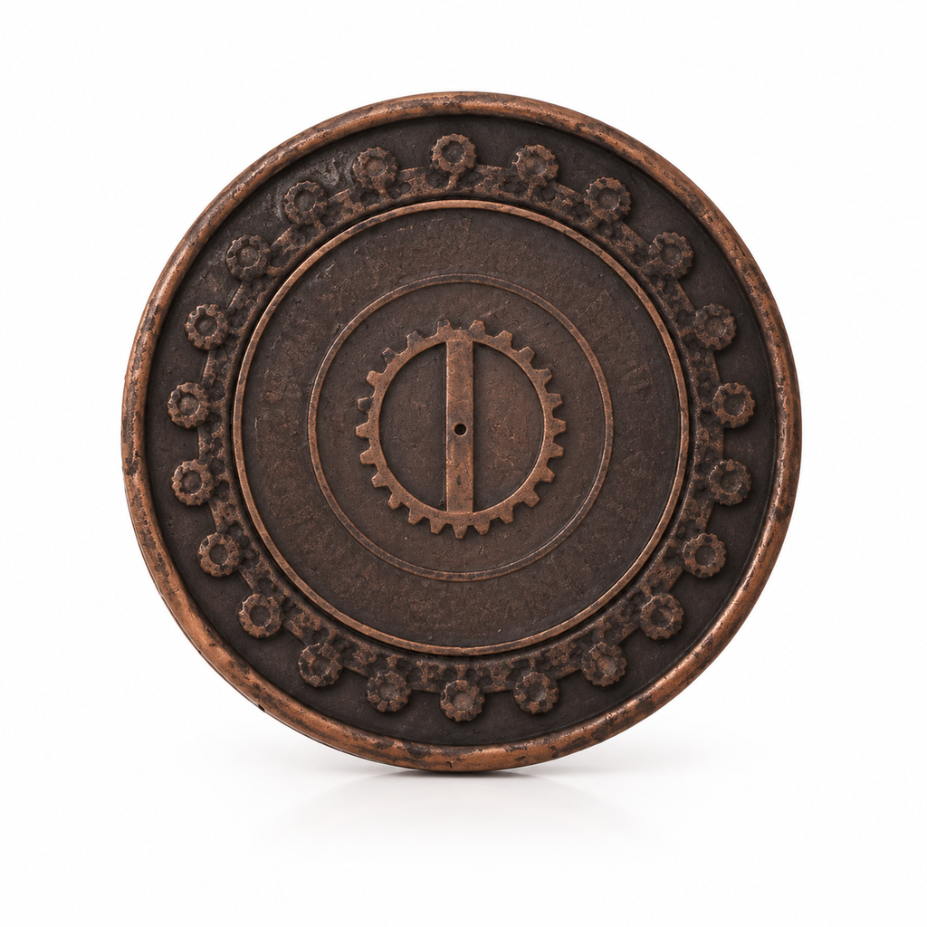 Antique Copper Token - realistic metal token