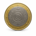 Bimetal Token - Copper Core and Steel Ring - realistic metal token