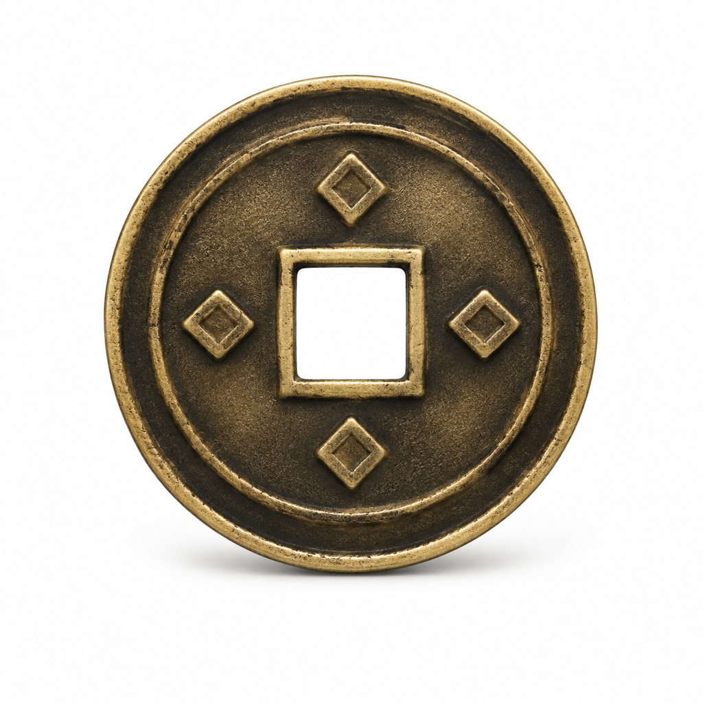Center-Hole Token - realistic metal token