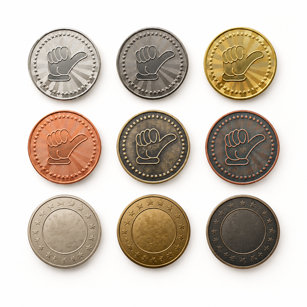 Colored Alloy Token - realistic metal token