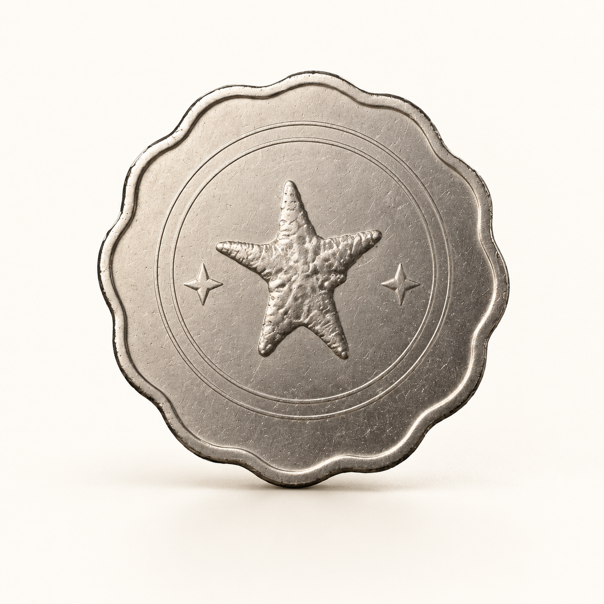 Plum-Shaped Token - realistic metal token