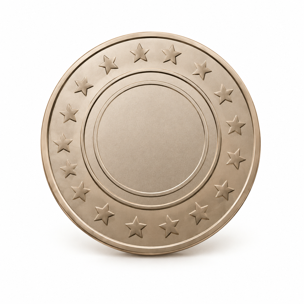 Pure Copper Token - realistic metal token