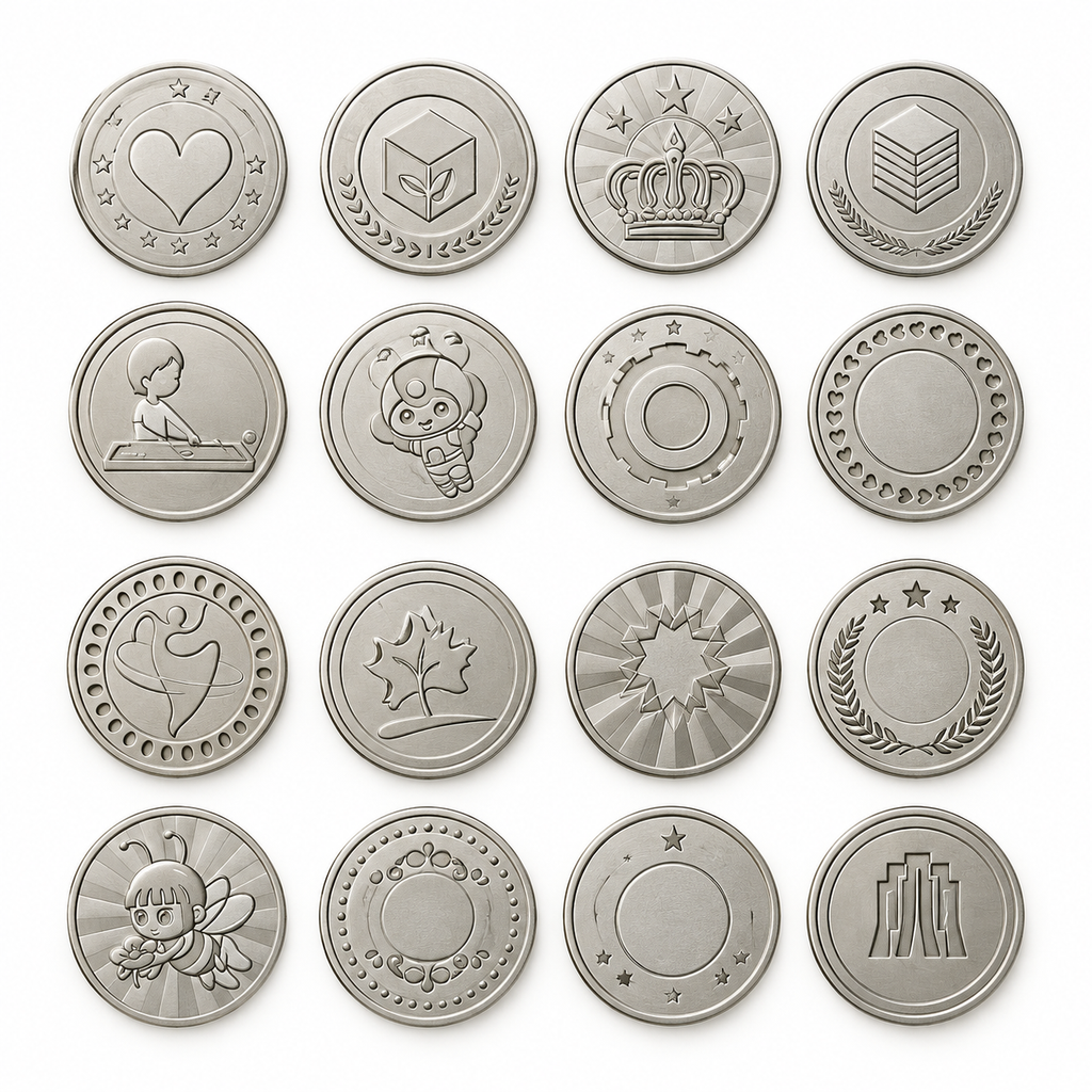 Reward Points Token - realistic metal token